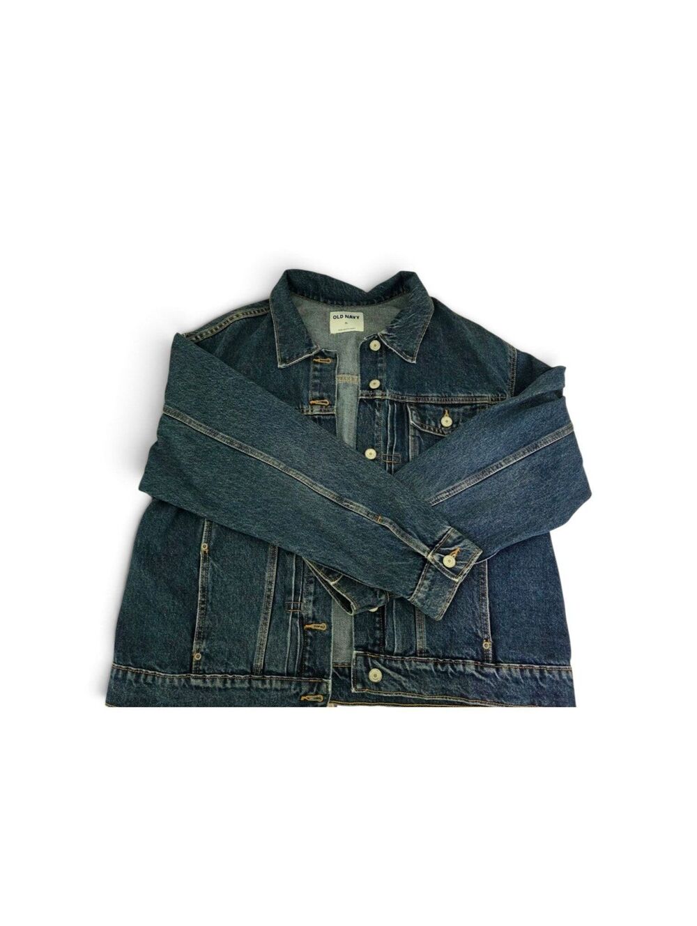 vintage-style Old Navy classic denim trucker jacket women xl